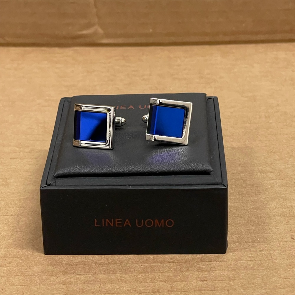 Blue & Silver Cuff Links